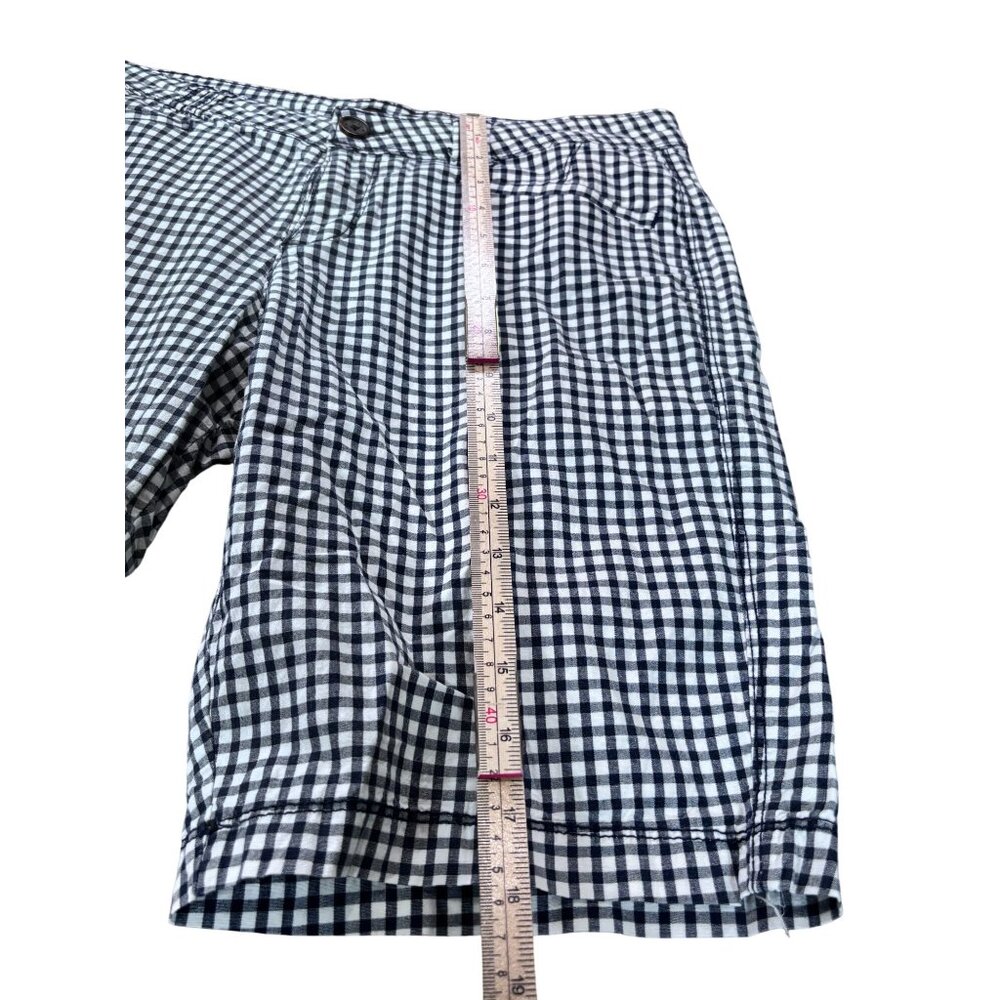 Lee Womens Natural Fit Gingham Shorts Size M Cotton/Spandex Blue/White - Picture 5 of 11